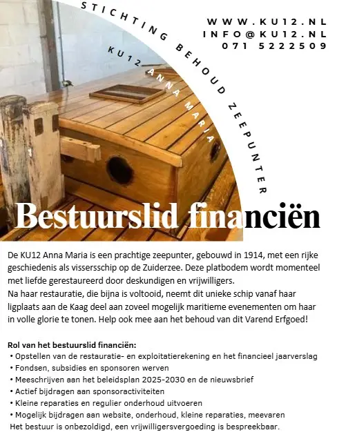 Vacature Bestuurslid Financiën